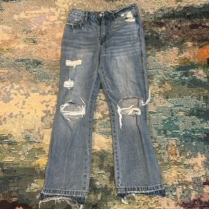 Flying Monkey Women's High Rise Wide Leg jeans